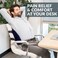 ComfiLife Lumbar Support Back Pillow Office Chair and Car Seat Cushion - Memory Foam with Adjustable Strap and Breathable 3D Mesh (Navy.