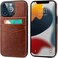 KIHUWEY Compatible with iPhone 13 Pro Max Case Wallet with Credit Card Holder, Premium Leather Magnetic Clasp Kickstand Heavy Duty Protective Cover for iPhone 13 Pro Max 6. 7 Inch(Brown.