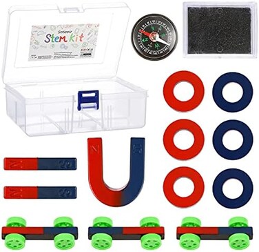 مجموعة Sntieecr Labs Junior Science المغناطيسية لتعليم التجارب العلمية، أدوات تجارب علمية، ألعاب تعليمية في الفيزياء للأطفال والمراهقين.
