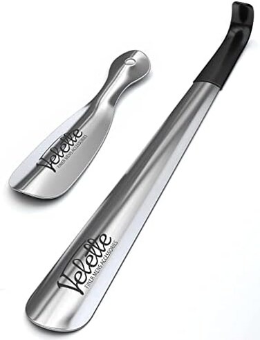 Velette 16. 5' Long Shoe Horn Long Shoe Handle for Boots, 7. 5' Travel Shoe Helper, Shoe Horns for Seniors, Men, Women.