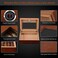 TISFA Cigar Humidor, Glass Top Cigar Box with Hygrometer Humidifier and Divider, Desktop Cedar Wood Storage Case Holds 20-30 Cigars.