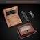 TISFA Cigar Humidor, Glass Top Cigar Box with Hygrometer Humidifier and Divider, Desktop Cedar Wood Storage Case Holds 20-30 Cigars.