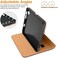 غطاء DTTO لجهاز iPad Mini من الجيل السابع/السادس 8.3 بوصة 2024/2021، غطاء جلدي فاخر للأعمال مع حامل لجهاز iPad Mini 7 (A17 Pro/ Mini 6) مع حامل قلم - زوايا عرض متعددة، بني.