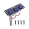 Twidec/3 Gang Rocker Toggle Switch Panel With 12V DC Round Dot Lighted 20A 3 Pins ON/OFF SPST Switch Control For Car Or Boat Blue LED Light KCD2-102N-BU-XBZ.