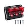 Twidec/3 Gang Rocker Toggle Switch Panel with 12V LED Light Toggle Switch 20A Heavy Duty Racing Car SPST 3Pin ON/Off Red LED Illuminated Switch Plate and Red Waterproof Safety Cover ASW-07DRRMZ-BZ.