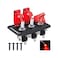 Twidec/3 Gang Rocker Toggle Switch Panel with 12V LED Light Toggle Switch 20A Heavy Duty Racing Car SPST 3Pin ON/Off Red LED Illuminated Switch Plate and Red Waterproof Safety Cover ASW-07DRRMZ-BZ.