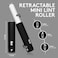 Flint Classic Retractable Lint Roller - Refillable Travel Lint Roller - 90 Sheets (Black.