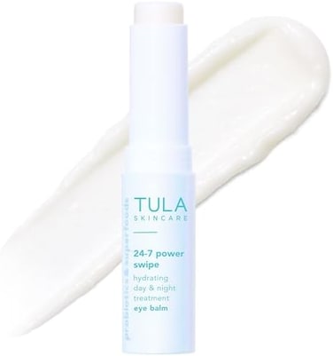 TULA 24-7 Power Swipe Hydrating Eye BalmDark Circle Treatment, Instant Brightening, Portable0. 23oz.