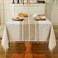 Laolitou Rustic Cotton Linen Table Cloth,Tablecloths for 6 Foot Rectangle Tables,Waterproof Washable Tablecloth with Tassel Rectangle/Oblong, 55''x 86'', 6-8 Seats.