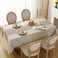Laolitou Rustic Cotton Linen Table Cloth,Tablecloths for 6 Foot Rectangle Tables,Waterproof Washable Tablecloth with Tassel Rectangle/Oblong, 55''x 86'', 6-8 Seats.