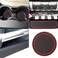 Auprite Non-Slip Anti-Dust Mats for Ford Mustang Accessories 2015-2022, Custom Fits Cup Holder Liners Mats Door Pocket Center Console Liners (5Pcs Set, Red Trim.