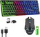 CHONCHOW Gaming Wireless TKL Keyboard Mouse Combo Rechargeable LED Backlit Tenkeyless Compact 87 Keys 6 Button for Computer Laptop PS4 PS5 Switch Compatible with Windows XP/7/8/10 iMac MacBook Xbox on