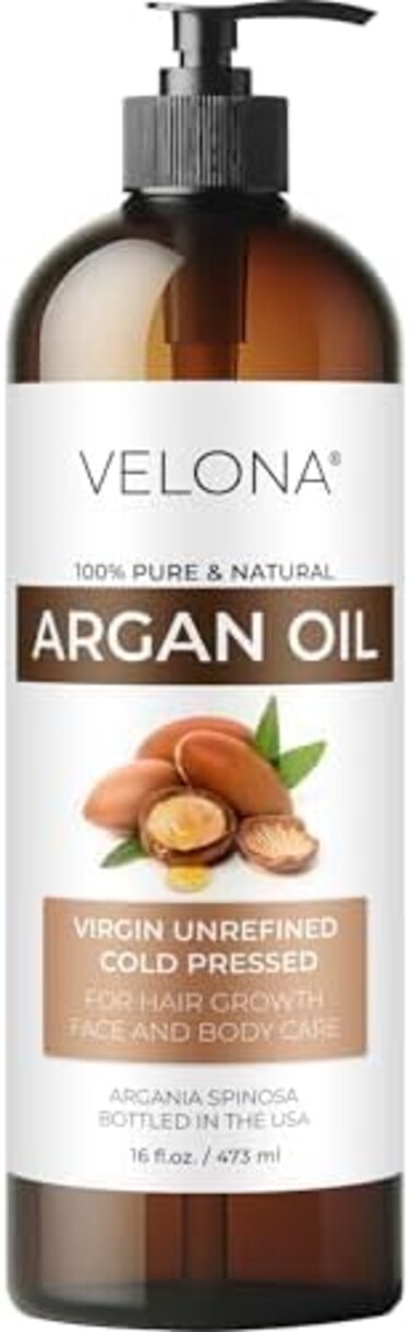 velona USDA Certified Organic Argan Oil - 16 ozMorocco OilStimulate Hair Growth, Skin, Body and Face CareNails ProtectorUnrefined, Cold PressedCap Kit.