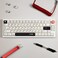 مجموعة أغطية مفاتيح يابانية بيضاء لامعة مكونة من 133 مفتاحًا بتصميم Cherry، مصنوعة من مادة PBT بتقنية الطباعة الحرارية، مناسبة للوحات المفاتيح الميكانيكية 60/64/65/68/87/98104.