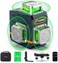 CIGMAN Laser Level Tool Self Leveling 3x360 3D Green Cross Line Leveler for Construction and Picture Hanging, Rechargeable battery, Remote Controller, Magnetic Rotating Stand Included.