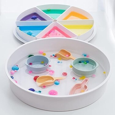 Inspire My Play Sensory Bin with Lid and Removable Storage Inserts - Sensory Bins for Toddler Crafts - Kids Sensory Toys for Autistic Children - Creativity for Kids - Sensory Activities for Toddlers.