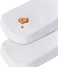 Coldwind Bassinet Sheets Waterproof 2 Pack Mattress Protector Cotton Fitted Cradle Sheets Set for Oval Rectangle Hourglass Mattress, Soft Breathable Bassinet Mattress Pad Cover Baby Girl Boy, White.