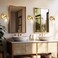 Hamilyeah Gold Sconces Wall Lighting Set of 2, Bathroom Wall Lighting Fixtures Brass, Modern and Vintage Wall Lights with Clear Champagne Glass Shade for Bedroom,Fireplace,Hallway,Kitchen.