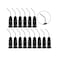 BBTO 300 Pieces 20 Gauge Bent Dispensing Tips Black Blunt Tip Dispensing Needles Dental Pre Bent Flow Dispensing Needle Tips Disposable Dental Pre Bent Irrigation Needle Tips for Oil or Glue Applicato