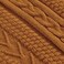 Longhui bedding Burnt Orange 50 x 63 Inches Acrylic Cable Knit Sherpa Throw Blanket - Thick, Soft, Big, Cozy Knitted Fleece Blankets for Couch, Sofa, Bed - Large Coverlet All Season.