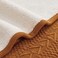 Longhui bedding Burnt Orange 50 x 63 Inches Acrylic Cable Knit Sherpa Throw Blanket - Thick, Soft, Big, Cozy Knitted Fleece Blankets for Couch, Sofa, Bed - Large Coverlet All Season.
