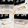 YEOUX Desktop Glass Whiteboard with Wooden Organizer Box for Office Supplies Storage, Computer Keyboard Stand, Desk Dry Erase White Board with Drawer for Stationary, MarkerEraser Included,.