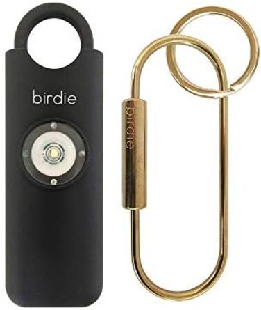 dirdie She&rsquo;s Birdie&ndash;The Original Personal Safety Alarm for Women by Women&ndash;Loud Siren, Strobe Light and Key Chain in a Variety of Colors (Charcoal.