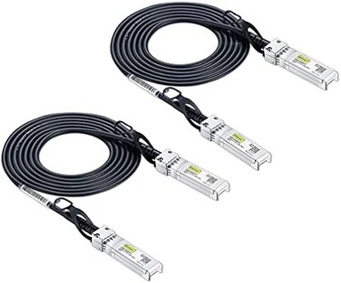 10Gtek SFPDAC Twinax Cable - 10GBASE-CU Passive Direct Attach Copper SFP Cable for Cisco SFP-H10GB-CU2M, Ubiquiti UniFi UC-DAC-SFP, Meraki, Fortinet, D-Link, 2-Meter(6. 6ft, 2-Pack.