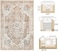 jinchan Area Rug 182x121CM Washable Rug Vintage Rug Indoor Floor Cover Print Distressed Carpet Brick Red Multi Thin Rug Mat Foldable Accent Rug Lightweight Kitchen Living Room Bedroom Dining Room.