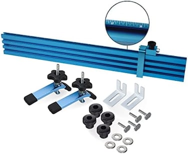 Powertec 71633 Woodworking Fence Kit For T-Slot Drill Press Table Tops.