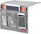 Zafit Linen 4 Pockets Bedside Caddy, Bedside Storage Organizer for Magazine, Remotes, Phone (Classic Grey.
