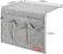 Zafit Linen 4 Pockets Bedside Caddy, Bedside Storage Organizer for Magazine, Remotes, Phone (Classic Grey.
