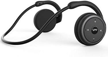 RTUSIA Small Bluetooth Headphones Wrap Around Head - Sports Wireless Headset with Built in Microphone and Crystal-Clear Sound, Foldable and Carried in The Purse, and 12-Hour Battery Life, Black.