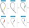 VGongTech Cable Pulling Grip Sock Kit Galvanizing Steel Antislip Pipe Cable Wire Pulling Grips Lassos Set Flexible Eye Mesh Rope Set.