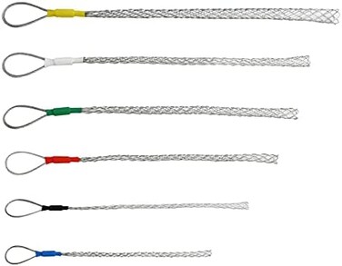 VGongTech Cable Pulling Grip Sock Kit Galvanizing Steel Antislip Pipe Cable Wire Pulling Grips Lassos Set Flexible Eye Mesh Rope Set.