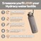 Hydracy Large BPA Free Water Bottle - 1L, 32oz -Silver Grey.