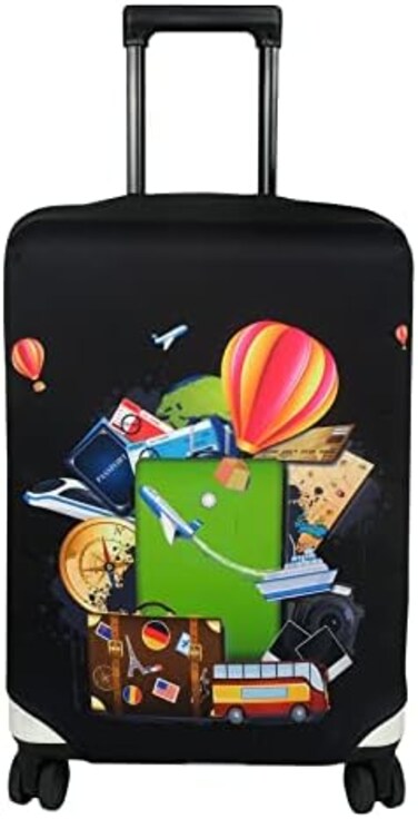 Explore Land Travel Luggage Cover Suitcase Protector Fits 18-32 Inch Luggage (Gyrotropic, L.