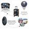 Explore Land Travel Luggage Cover Suitcase Protector Fits 18-32 Inch Luggage (Gyrotropic, L.