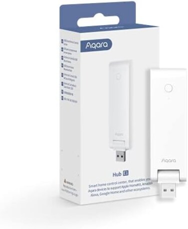 Aqara Smart Hub E1 (2.4 جيجاهرتز يتطلب واي فاي، يعمل بواسطة USB-A، حجم صغير، Zigbee 3.0، يدعم HomeKit، Alexa، مساعد جوجل، IFTTT).