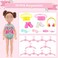 ENOCHT 30 PCS Mini 6 Inch Doll Clothes and Accessories Include 4 Tops, 4 Pants for Boy Dolls, 5 Dresses , 2 Swimsuit and 2 Shoes, 10 Outfits Hangers Pocket Glasses Headset Crown for 5. 3-6 Inch Dolls.