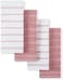 KitchenAid Albany Kitchen Towel 4-Pack Set, Dried Rose/White, 16"x26".