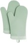 KitchenAid Ribbed Soft Silicone Oven Mitt Set, Pistachio, 7. 5"x13", 2 Count.