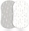 GRSSDER Stretchy Ultra Soft Fitted Bassinet Sheet Set 2 Pack, Universal Fit for Bassinets Baby Cradle Moses Basket Oval Rectangle Mattress, Christmas Trees/Arrows Bassinet Sheets for Girls and Boys.