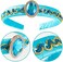 Carkno Princess Costume Accessories Women Girls Dress Up Headband Necklace Halloween Cosplay, Blue and Gold, One size.