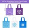 UTOPP 20Pcs Snowflake Party Favors, Winter Frozen Non-Woven Candy Treat Bags, Theme Goodie Gifts Tote for Kids Holiday Snowflake Winter Wonderland Birthday Baby Shower Party Supplies.