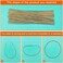 Oubaka 40Pcs Guitar String Bracelets for Women,Stainless Steel Coil Bracelets String Guitar String Spring Bracelets (Gold K,White K.