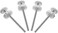 PAFOWO 4Pcs Universal Baby Gate Threaded Spindle Rod, M8 (8mmReplacement Bolt Part for BabyPet Pressure Mounted Safety Gates, Extra Long Baby Tension Gate Extender (White.