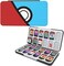 HEIYING Game Card Case for Nintendo Switch Game Card or Micro SD Memory Cards,Custom Pattern Switch Game Memory Card Storage with 24 Game Card Slots and 24 Micro SD Card Slots. (Blue Peek Red.