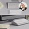 TOWON Desktop Glass Whiteboard with Basic Calculator, 12 Digit LCD Display, Desk Organizers with Accessories for Office, Home, School Supplies, Storage with Dry Erase Board Surface, Gray, 17'' x 6''.
