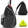 Ytonet Tennis Bag, Tennis Sling Backpack Crossbody Water Resistant for Men Women, Compatible for Pickleball Badminton Rackets.